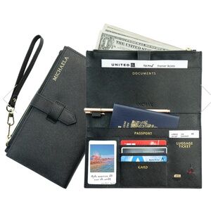 ANORAK Black Travel Wallet with RFID Protection
